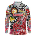 Personalised Dolphins NRL Celebrating 50 Years of Naidoc Long Sleeve Polo Shirt NAIDOC Week 2025 Aboriginal