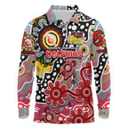 Personalised Dolphins NRL Celebrating 50 Years of Naidoc Long Sleeve Polo Shirt NAIDOC Week 2025 Aboriginal