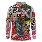 Personalised Dolphins NRL Celebrating 50 Years of Naidoc Long Sleeve Polo Shirt NAIDOC Week 2025 Aboriginal