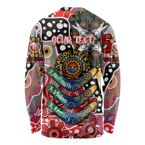 Personalised Dolphins NRL Celebrating 50 Years of Naidoc Long Sleeve Shirt NAIDOC Week 2025 Aboriginal
