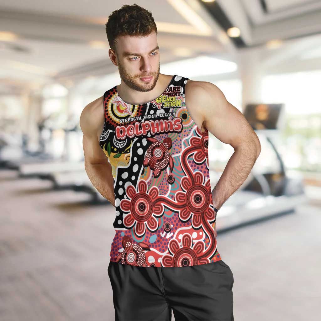 Personalised Dolphins NRL Celebrating 50 Years of Naidoc Men Tank Top NAIDOC Week 2025 Aboriginal