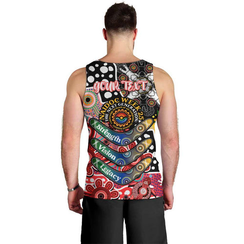 Personalised Dolphins NRL Celebrating 50 Years of Naidoc Men Tank Top NAIDOC Week 2025 Aboriginal