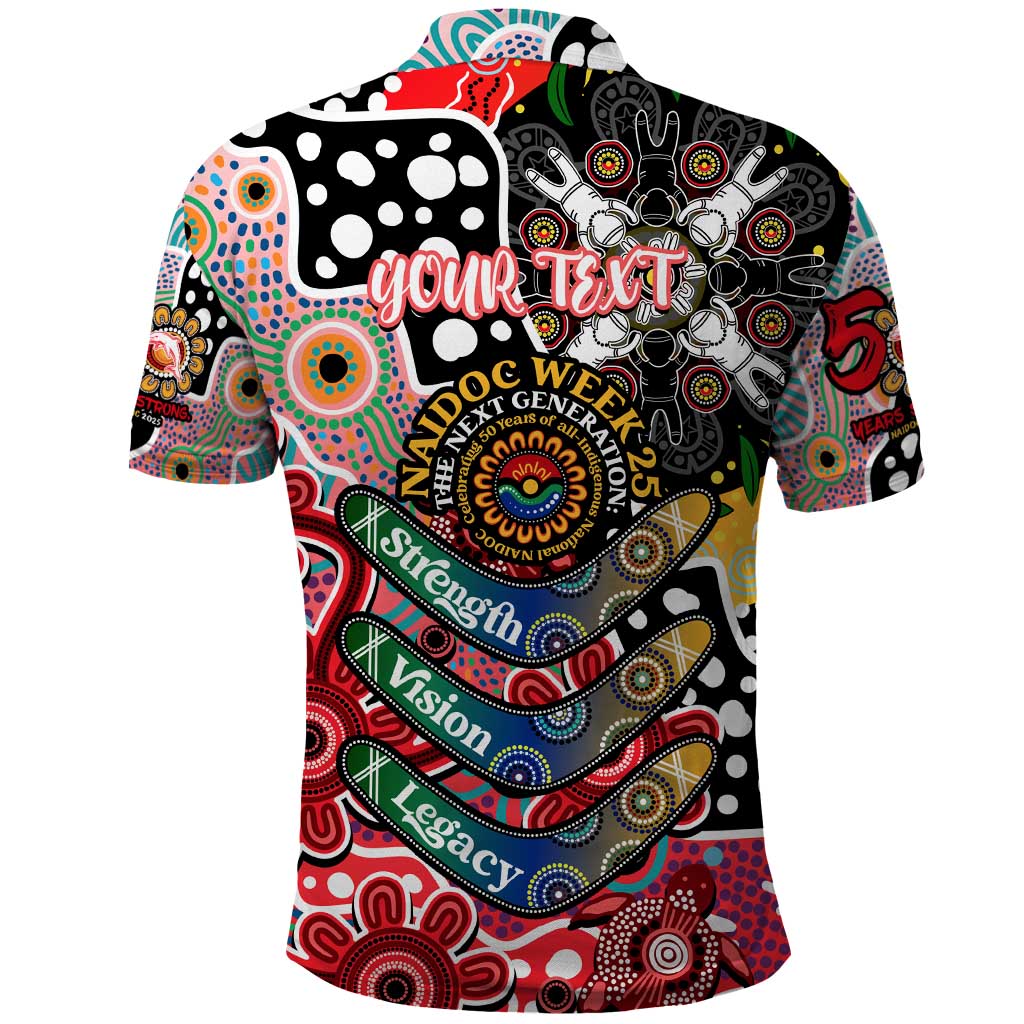Personalised Dolphins NRL Celebrating 50 Years of Naidoc Polo Shirt NAIDOC Week 2025 Aboriginal
