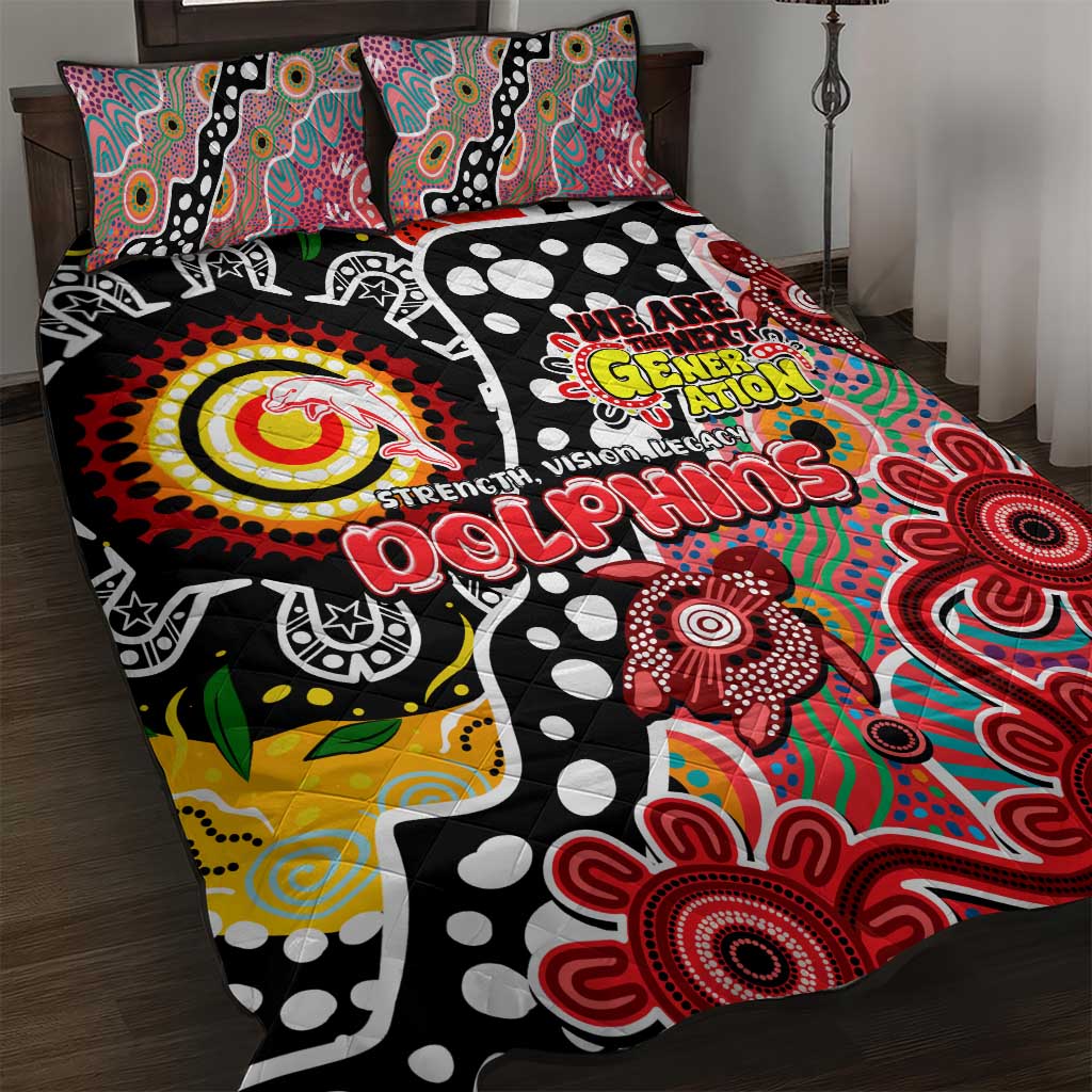 Dolphins NRL Celebrating 50 Years of Naidoc Quilt Bed Set NAIDOC Week 2025 Aboriginal