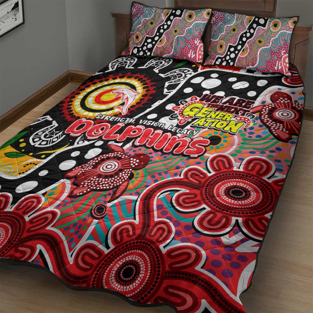 Dolphins NRL Celebrating 50 Years of Naidoc Quilt Bed Set NAIDOC Week 2025 Aboriginal