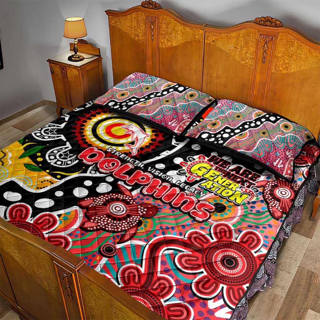 Dolphins NRL Celebrating 50 Years of Naidoc Quilt Bed Set NAIDOC Week 2025 Aboriginal