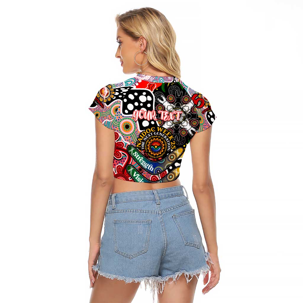Personalised Dolphins NRL Celebrating 50 Years of Naidoc Raglan Cropped T Shirt NAIDOC Week 2025 Aboriginal