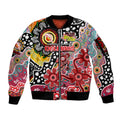 Personalised Dolphins NRL Celebrating 50 Years of Naidoc Sleeve Zip Bomber Jacket NAIDOC Week 2025 Aboriginal