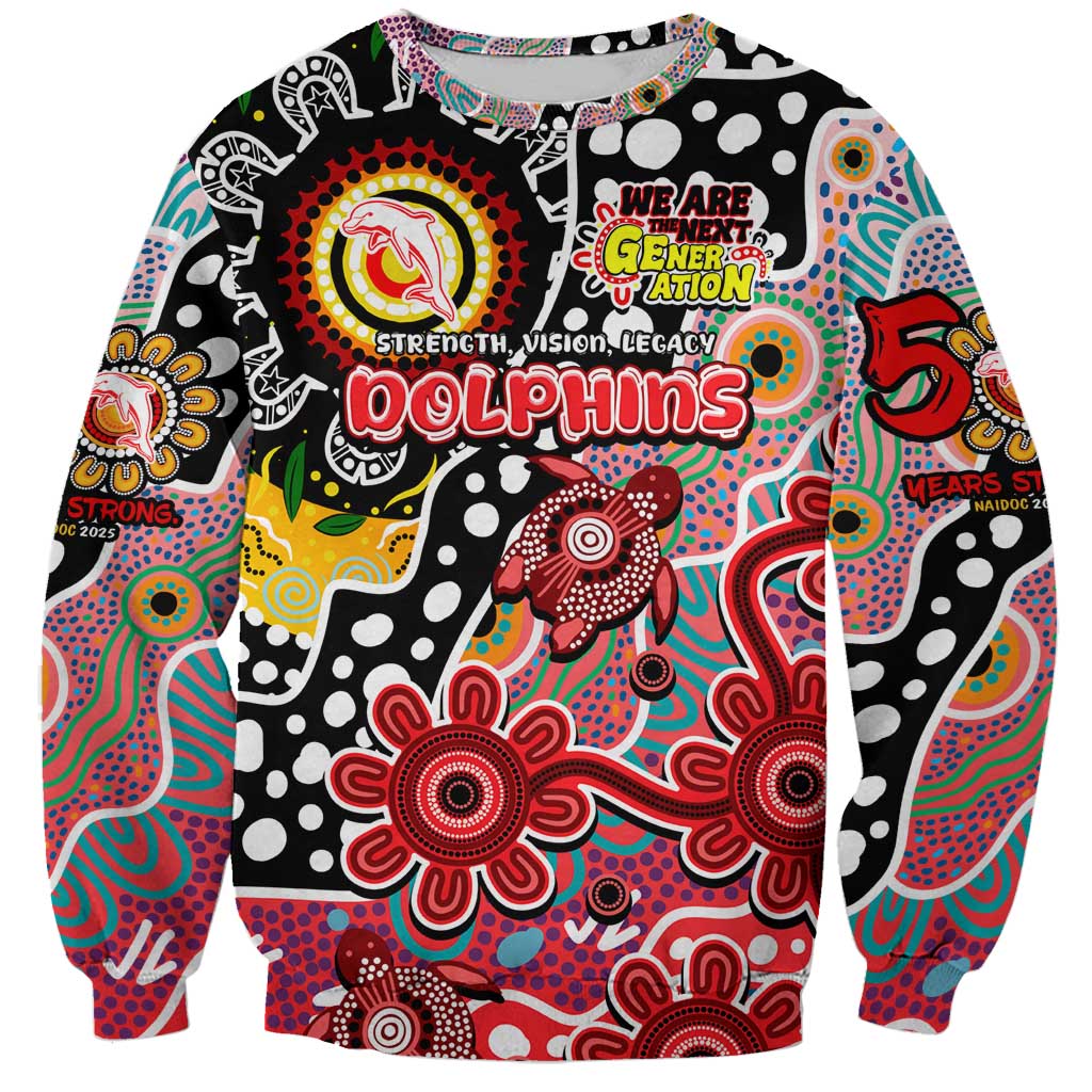 Personalised Dolphins NRL Celebrating 50 Years of Naidoc Sweatshirt NAIDOC Week 2025 Aboriginal
