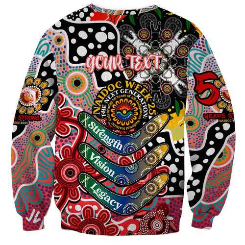 Personalised Dolphins NRL Celebrating 50 Years of Naidoc Sweatshirt NAIDOC Week 2025 Aboriginal