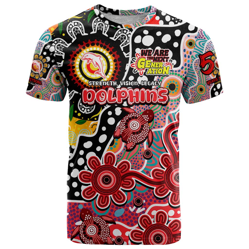 Personalised Dolphins NRL Celebrating 50 Years of Naidoc T Shirt NAIDOC Week 2025 Aboriginal