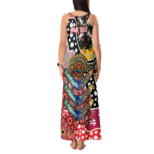 Personalised Dolphins NRL Celebrating 50 Years of Naidoc Tank Maxi Dress NAIDOC Week 2025 Aboriginal