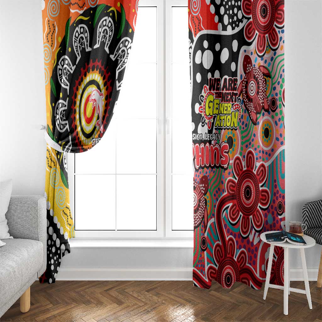 Dolphins NRL Celebrating 50 Years of Naidoc Window Curtain NAIDOC Week 2025 Aboriginal