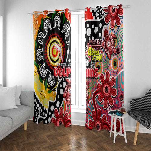 Dolphins NRL Celebrating 50 Years of Naidoc Window Curtain NAIDOC Week 2025 Aboriginal
