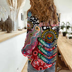 Personalised Dolphins NRL Celebrating 50 Years of Naidoc Women Casual Shirt NAIDOC Week 2025 Aboriginal