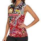 Personalised Dolphins NRL Celebrating 50 Years of Naidoc Women Sleeveless Polo Shirt NAIDOC Week 2025 Aboriginal