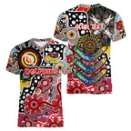 Personalised Dolphins NRL Celebrating 50 Years of Naidoc Women V-Neck T-Shirt NAIDOC Week 2025 Aboriginal