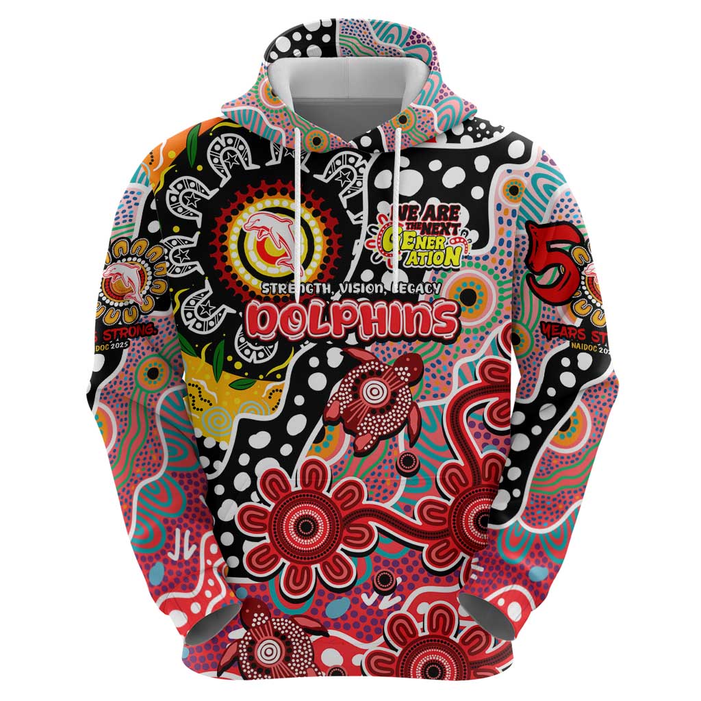 Personalised Dolphins NRL Celebrating 50 Years of Naidoc Zip Hoodie NAIDOC Week 2025 Aboriginal