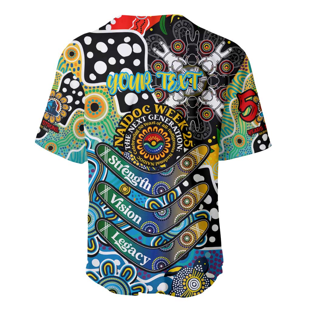 Personalised Titans NRL Celebrating 50 Years of Naidoc Baseball Jersey NAIDOC Week 2025 Aboriginal