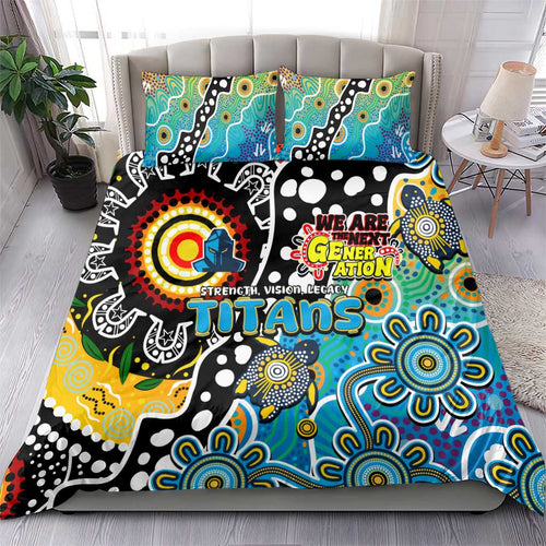 Titans NRL Celebrating 50 Years of Naidoc Bedding Set NAIDOC Week 2025 Aboriginal