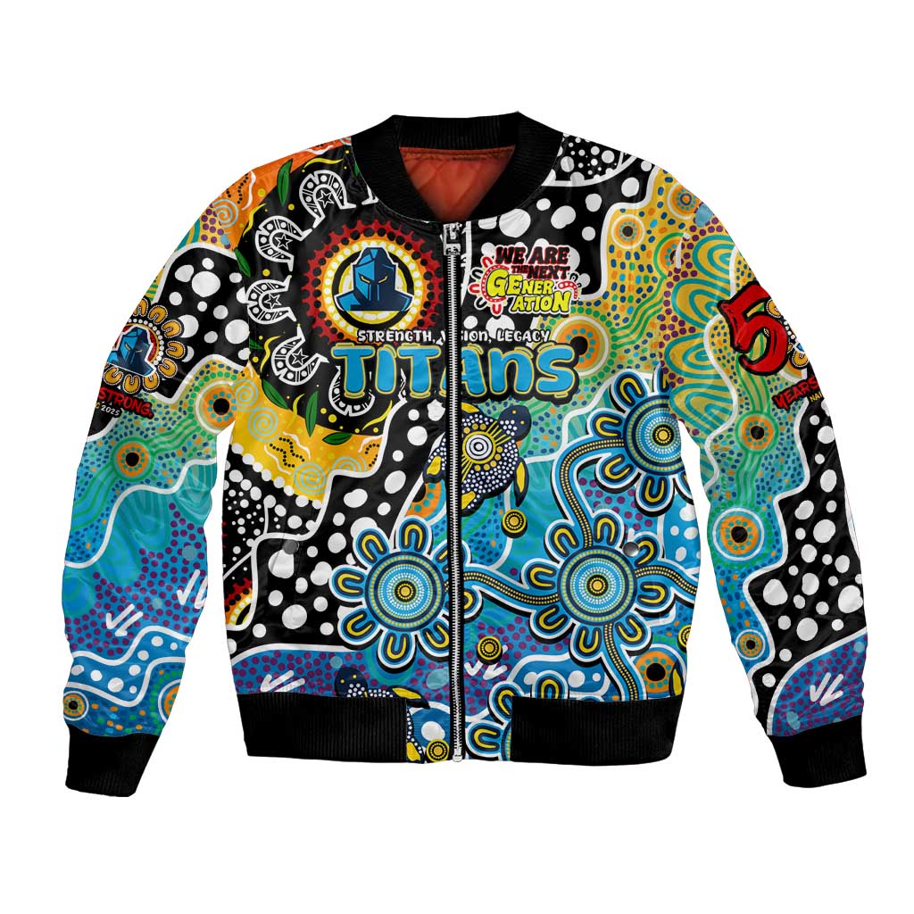 Personalised Titans NRL Celebrating 50 Years of Naidoc Bomber Jacket NAIDOC Week 2025 Aboriginal