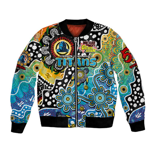 Personalised Titans NRL Celebrating 50 Years of Naidoc Bomber Jacket NAIDOC Week 2025 Aboriginal