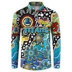 Personalised Titans NRL Celebrating 50 Years of Naidoc Button Sweatshirt NAIDOC Week 2025 Aboriginal