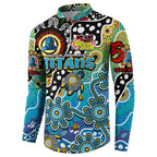 Personalised Titans NRL Celebrating 50 Years of Naidoc Button Sweatshirt NAIDOC Week 2025 Aboriginal