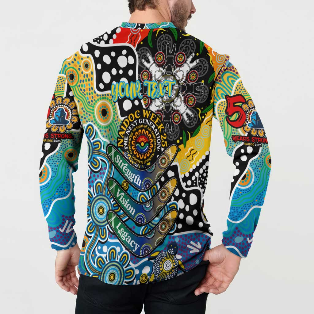 Personalised Titans NRL Celebrating 50 Years of Naidoc Button Sweatshirt NAIDOC Week 2025 Aboriginal