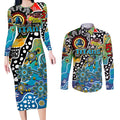 Personalised Titans NRL Celebrating 50 Years of Naidoc Couples Matching Long Sleeve Bodycon Dress and Long Sleeve Button Shirt NAIDOC Week 2025 Aboriginal