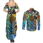 Personalised Titans NRL Celebrating 50 Years of Naidoc Couples Matching Summer Maxi Dress and Long Sleeve Button Shirt NAIDOC Week 2025 Aboriginal