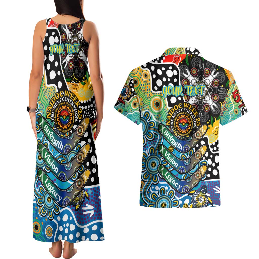 Personalised Titans NRL Celebrating 50 Years of Naidoc Couples Matching Tank Maxi Dress and Hawaiian Shirt NAIDOC Week 2025 Aboriginal