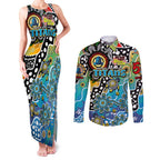 Personalised Titans NRL Celebrating 50 Years of Naidoc Couples Matching Tank Maxi Dress and Long Sleeve Button Shirt NAIDOC Week 2025 Aboriginal