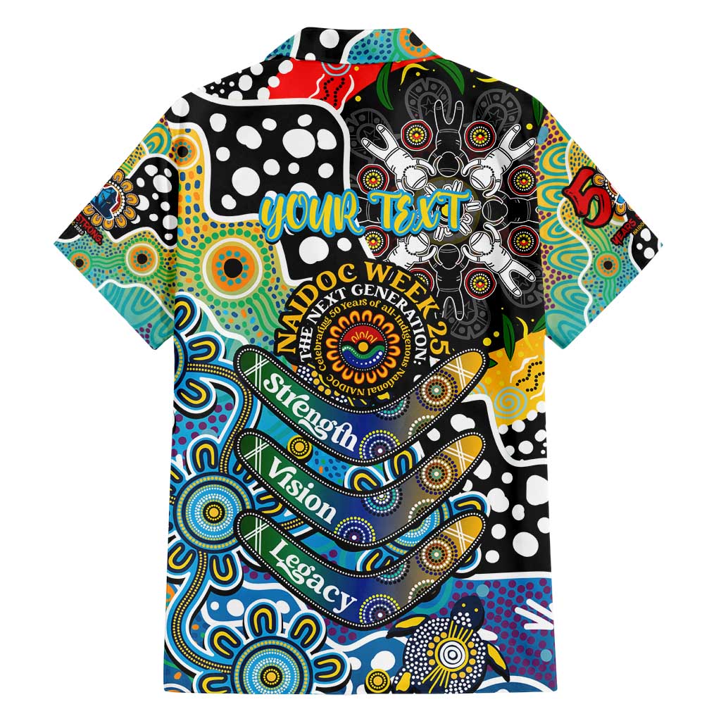 Personalised Titans NRL Celebrating 50 Years of Naidoc Family Matching Long Sleeve Bodycon Dress and Hawaiian Shirt NAIDOC Week 2025 Aboriginal