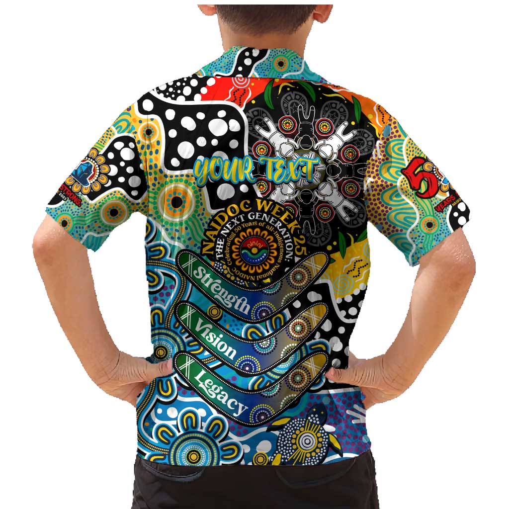Personalised Titans NRL Celebrating 50 Years of Naidoc Family Matching Mermaid Dress and Hawaiian Shirt NAIDOC Week 2025 Aboriginal