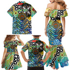 Personalised Titans NRL Celebrating 50 Years of Naidoc Family Matching Mermaid Dress and Hawaiian Shirt NAIDOC Week 2025 Aboriginal