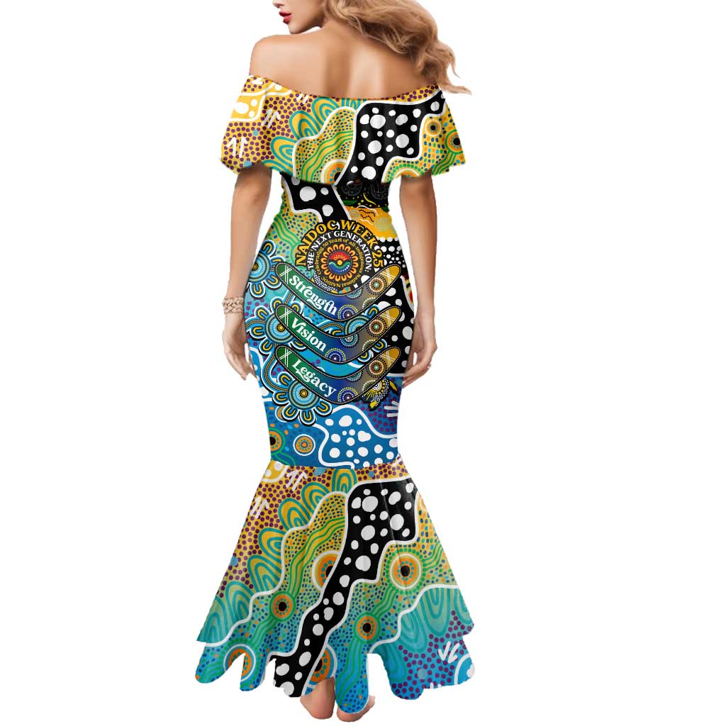 Personalised Titans NRL Celebrating 50 Years of Naidoc Family Matching Mermaid Dress and Hawaiian Shirt NAIDOC Week 2025 Aboriginal
