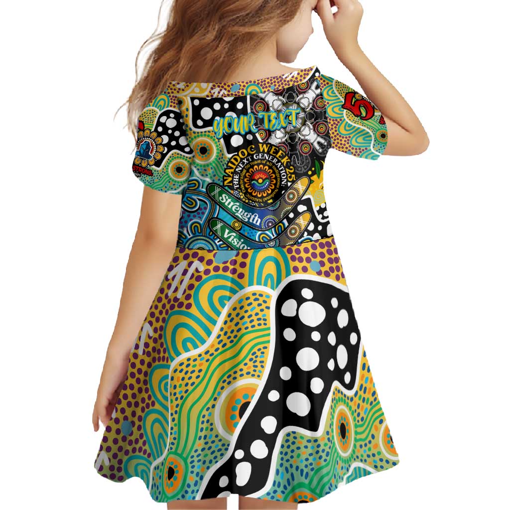 Personalised Titans NRL Celebrating 50 Years of Naidoc Family Matching Off Shoulder Maxi Dress and Hawaiian Shirt NAIDOC Week 2025 Aboriginal