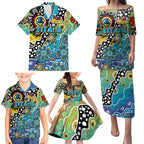 Personalised Titans NRL Celebrating 50 Years of Naidoc Family Matching Puletasi and Hawaiian Shirt NAIDOC Week 2025 Aboriginal