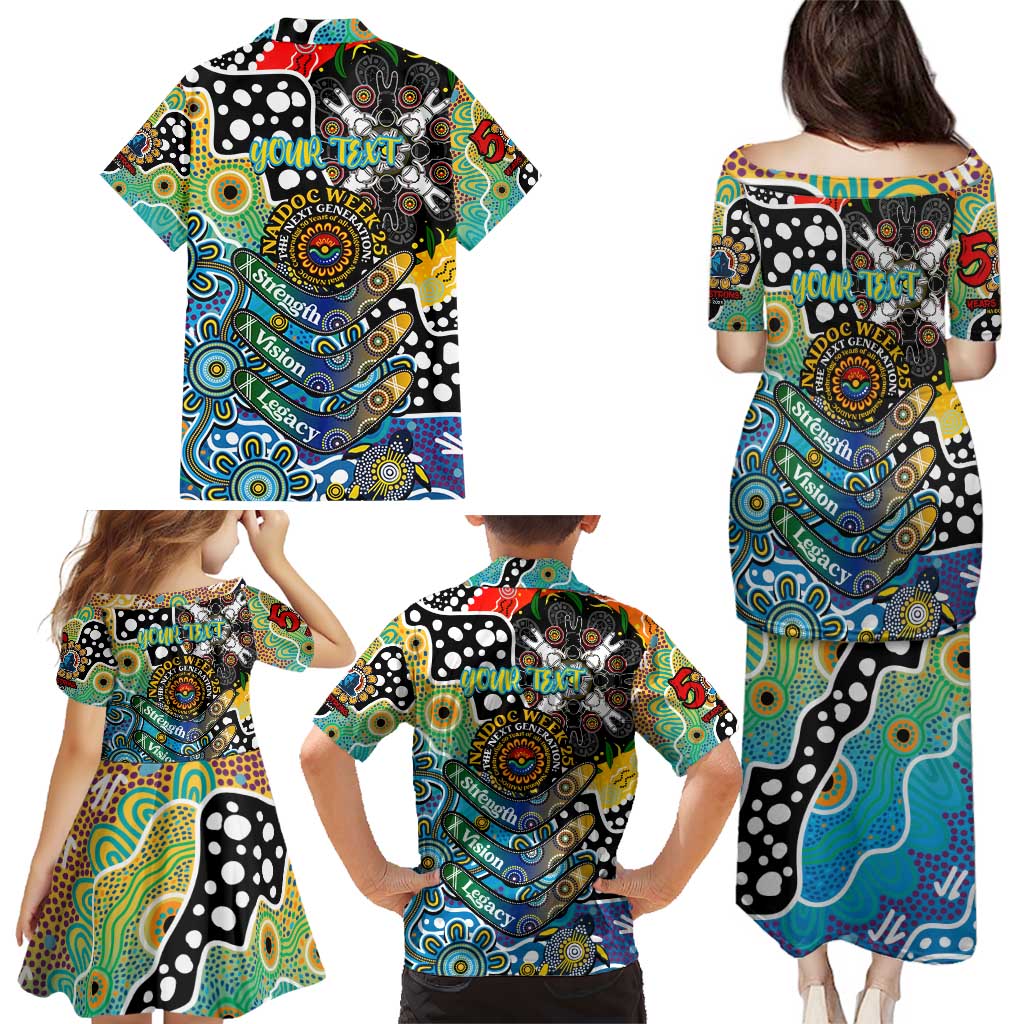 Personalised Titans NRL Celebrating 50 Years of Naidoc Family Matching Puletasi and Hawaiian Shirt NAIDOC Week 2025 Aboriginal