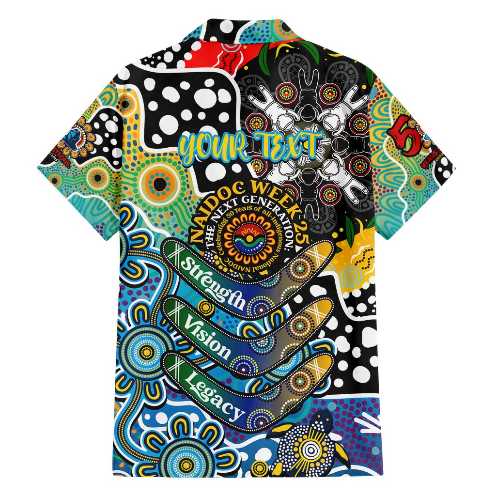 Personalised Titans NRL Celebrating 50 Years of Naidoc Family Matching Short Sleeve Bodycon Dress and Hawaiian Shirt NAIDOC Week 2025 Aboriginal