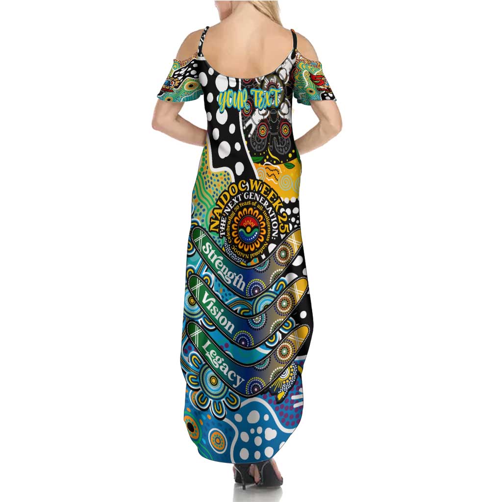 Personalised Titans NRL Celebrating 50 Years of Naidoc Family Matching Summer Maxi Dress and Hawaiian Shirt NAIDOC Week 2025 Aboriginal