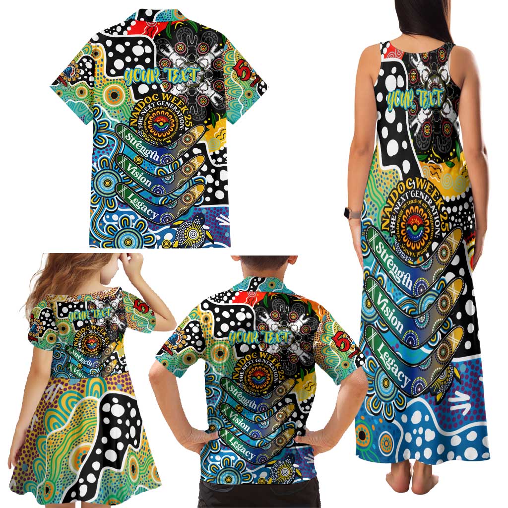 Personalised Titans NRL Celebrating 50 Years of Naidoc Family Matching Tank Maxi Dress and Hawaiian Shirt NAIDOC Week 2025 Aboriginal