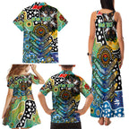 Personalised Titans NRL Celebrating 50 Years of Naidoc Family Matching Tank Maxi Dress and Hawaiian Shirt NAIDOC Week 2025 Aboriginal