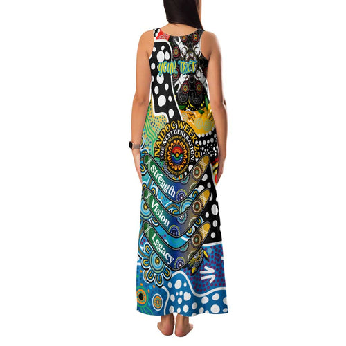 Personalised Titans NRL Celebrating 50 Years of Naidoc Family Matching Tank Maxi Dress and Hawaiian Shirt NAIDOC Week 2025 Aboriginal