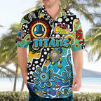 Personalised Titans NRL Celebrating 50 Years of Naidoc Hawaiian Shirt NAIDOC Week 2025 Aboriginal