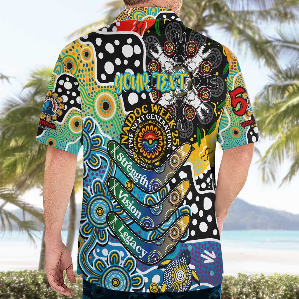Personalised Titans NRL Celebrating 50 Years of Naidoc Hawaiian Shirt NAIDOC Week 2025 Aboriginal