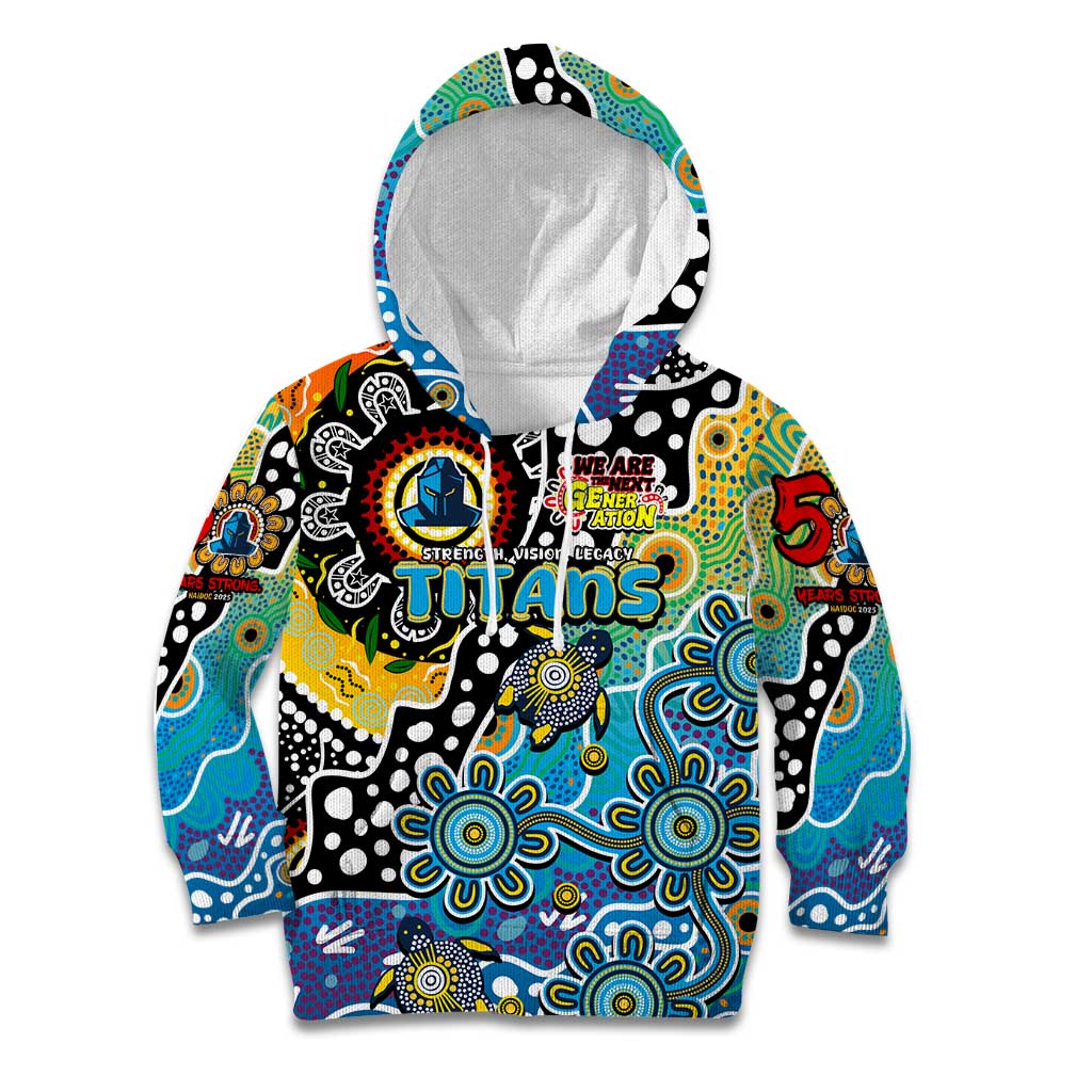 Personalised Titans NRL Celebrating 50 Years of Naidoc Kid Hoodie NAIDOC Week 2025 Aboriginal