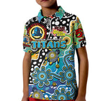 Personalised Titans NRL Celebrating 50 Years of Naidoc Kid Polo Shirt NAIDOC Week 2025 Aboriginal