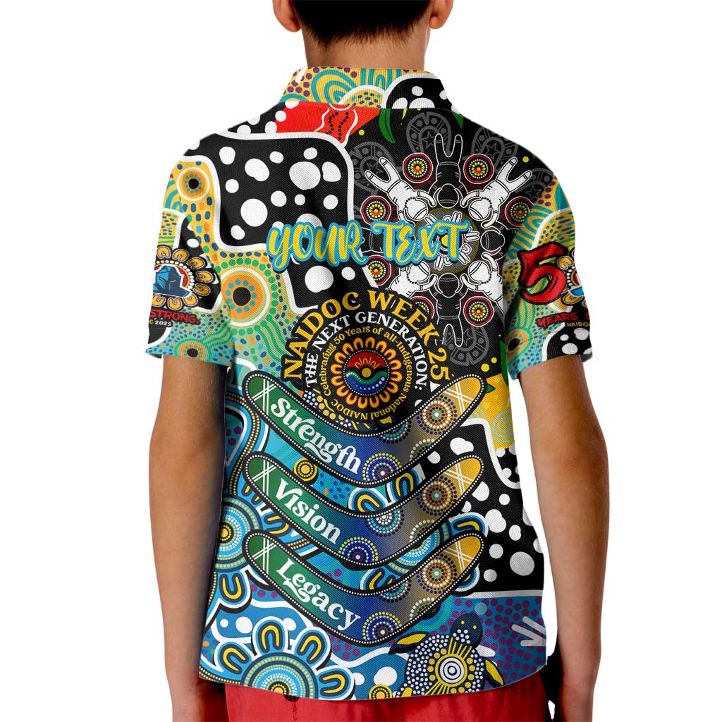 Personalised Titans NRL Celebrating 50 Years of Naidoc Kid Polo Shirt NAIDOC Week 2025 Aboriginal